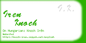 iren knoch business card